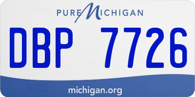 MI license plate DBP7726
