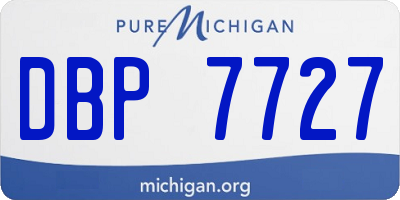 MI license plate DBP7727