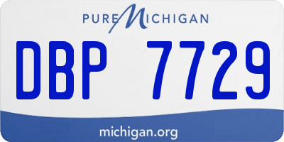 MI license plate DBP7729