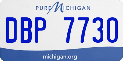 MI license plate DBP7730