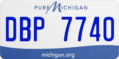 MI license plate DBP7740