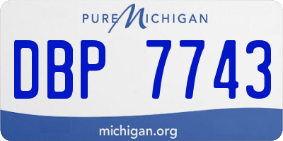 MI license plate DBP7743
