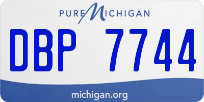 MI license plate DBP7744