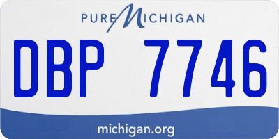 MI license plate DBP7746