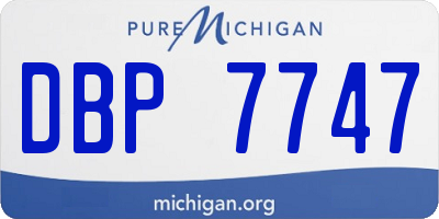 MI license plate DBP7747