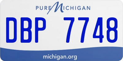 MI license plate DBP7748