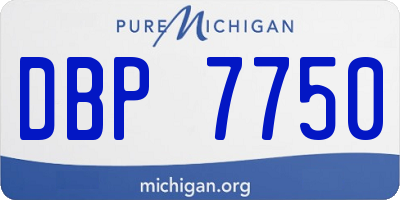 MI license plate DBP7750