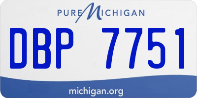 MI license plate DBP7751