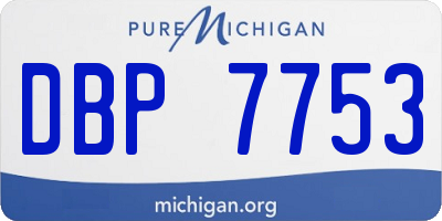 MI license plate DBP7753
