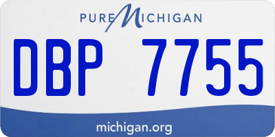 MI license plate DBP7755