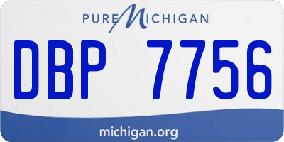 MI license plate DBP7756