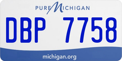 MI license plate DBP7758