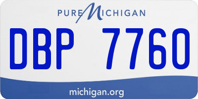 MI license plate DBP7760