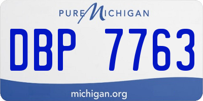 MI license plate DBP7763