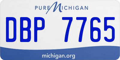 MI license plate DBP7765