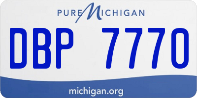 MI license plate DBP7770