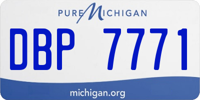 MI license plate DBP7771