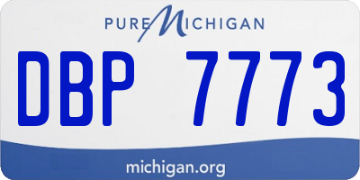 MI license plate DBP7773