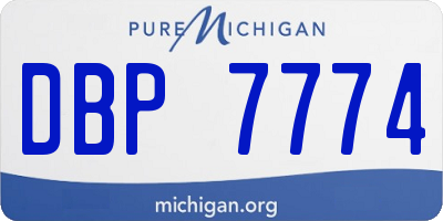 MI license plate DBP7774