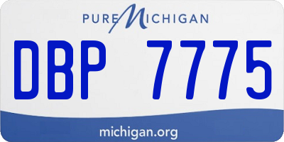 MI license plate DBP7775
