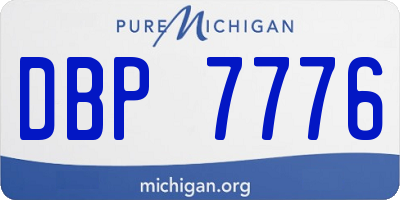 MI license plate DBP7776