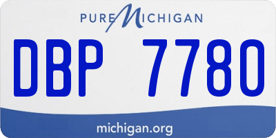 MI license plate DBP7780