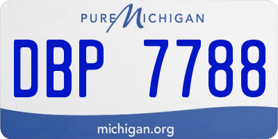 MI license plate DBP7788