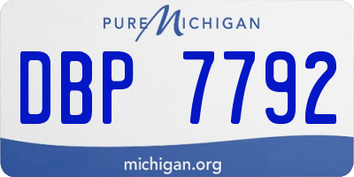 MI license plate DBP7792