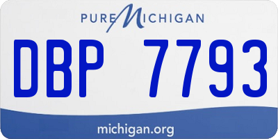 MI license plate DBP7793