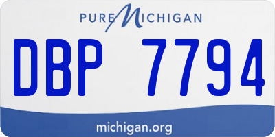 MI license plate DBP7794