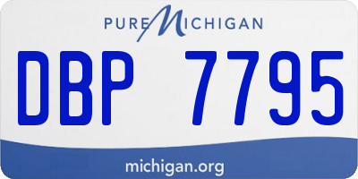 MI license plate DBP7795