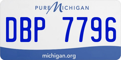 MI license plate DBP7796
