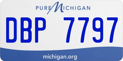 MI license plate DBP7797
