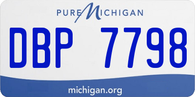 MI license plate DBP7798