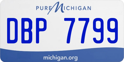 MI license plate DBP7799