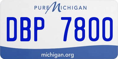 MI license plate DBP7800