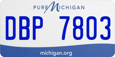 MI license plate DBP7803