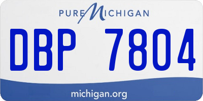 MI license plate DBP7804