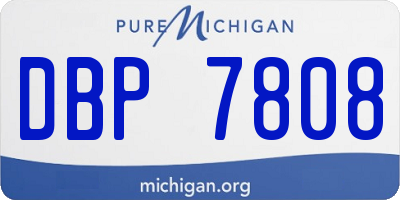 MI license plate DBP7808