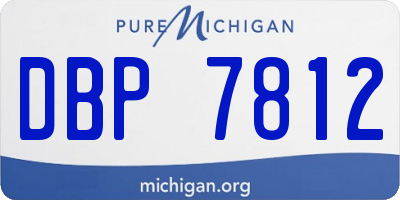 MI license plate DBP7812