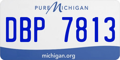 MI license plate DBP7813