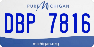 MI license plate DBP7816