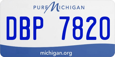 MI license plate DBP7820