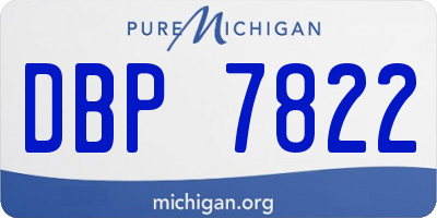 MI license plate DBP7822