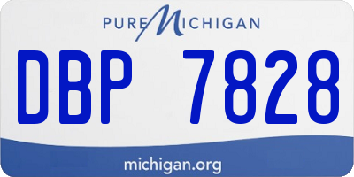 MI license plate DBP7828
