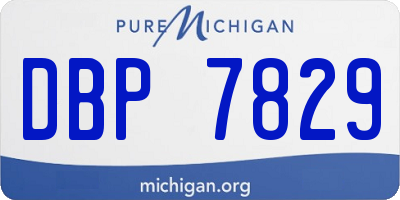 MI license plate DBP7829