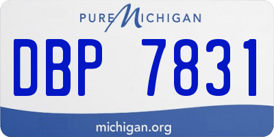 MI license plate DBP7831