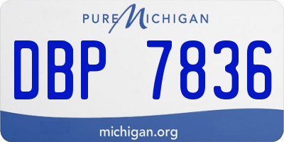 MI license plate DBP7836