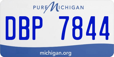 MI license plate DBP7844