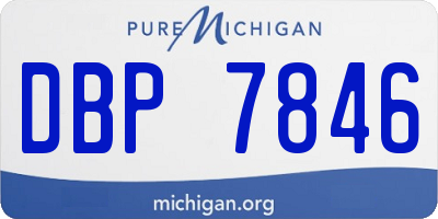 MI license plate DBP7846